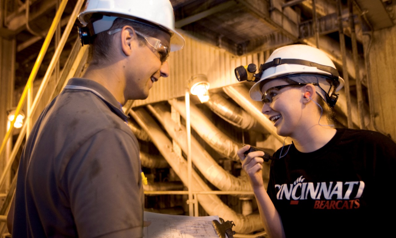 Co-op students working with Duke Energy at Zimmer Power Plant.